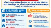 UBND PHƯỜNG NGHĨA LỘ CÔNG KHAI ĐƯỜNG DÂY NÓNG TIẾP NHẬN PHẢN ÁNH  VỀ LẠM THU, TỔ CHỨC DẠY THÊM KHÔNG ĐÚNG QUY ĐỊNH
