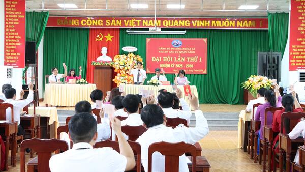 ĐẠI HỘI CHI BỘ CÁC CƠ QUAN ĐẢNG PHƯỜNG NGHĨA LỘ LẦN THỨ NHẤT, NHIỆM KỲ 2025 - 2030