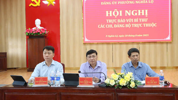 Đảng uỷ phường Nghĩa Lộ hội nghị trực báo với Bí thư các Chi, Đảng bộ trực thuộc