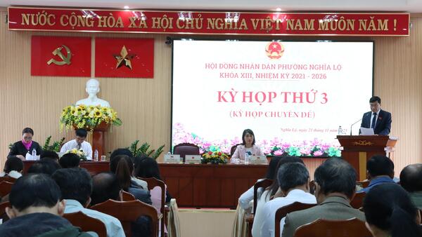 Kỳ họp thứ 3 HĐND phường Nghĩa Lộ khóa XIII, nhiệm kỳ 2021 - 2026